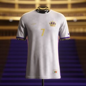 Camisa Real madrid 24/25 Edição Especial The siu RONALDO - Branca com Dourado