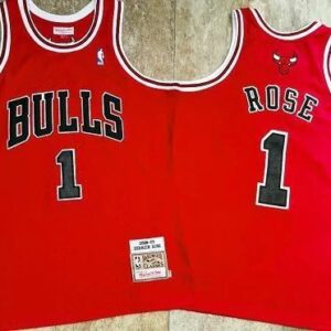 Regata NBA Chicago Bulls Retrô 2008 - 2009 Mitchell & Ness Authentic Rose 1 - Vermelha