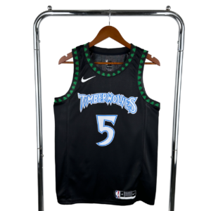Regata NBA Minnesota Timberwolves Retrô Nike Authentic Edwards 5 - Preta