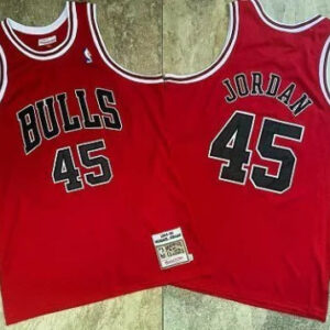 Regata NBA Chicago Bulls Retrô 1994-1995 Mitchell & Ness Authentic Jordan 45 - Vermelha