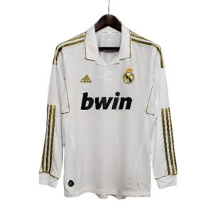 Camisa Retrô Real Madrid Manga Longa I Home Adidas 2011/12 Masculino Branco