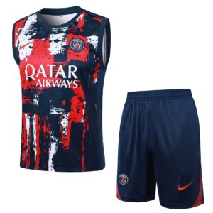 Conjunto Regata Paris Saint Germain 2024/25 - Azul e Vermelha