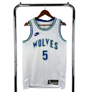 Regata NBA Timberwolves Retrô Nike Authentic Edwards 5 - Branca