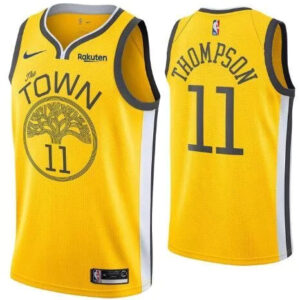 Regata NBA Golden State Warriors The Town Nike Authentic Swingman Thompson 11 - Amarela