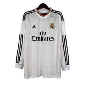 Camisa Retrô Real Madrid Manga Longa I Adidas Home 2013/14 Masculino Branco