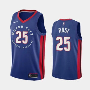 Regata NBA Detroit Pistons City Edition 20/21 Nike Authentic Swingman Rose 25 - Azul