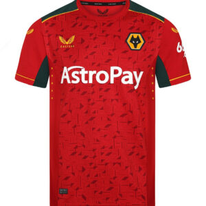 Camisa Wolverhampton Away 23/24 s/n° Torcedor Castore Masculina - Vermelha