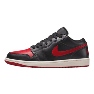 Tênis Air Jordan 1 Low "Bred Sail" Preto / Vermelho