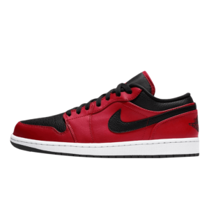 Tênis Air Jordan 1 Low "Gym Black Red Pebbled Swoosh" Vermelho / Preto