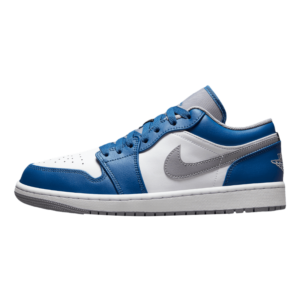 Tênis Air Jordan 1 Low "True Blue" Azul / Cinza