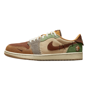 Tênis Air Jordan 1 Low "Voodoo Flax and Oil Green" Masculino