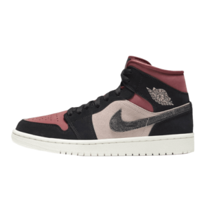 Tênis Air Jordan 1 Mid "Canyon Rust" Feminino Rosa / Preto