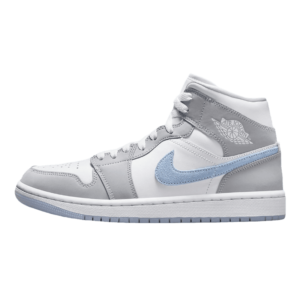 Tênis Air Jordan 1 Mid "Wolf Grey" Feminino Cinza