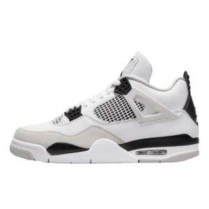Tênis Air Jordan 4 "Military Black" Branco / Preto