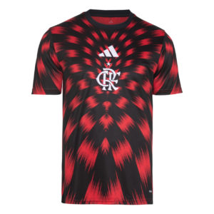 Camisa Pre Jogo Flamengo 25/26 Adidas - Vermelha e Preta