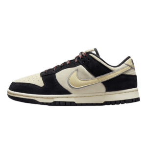 Tênis Dunk Low LX "Black Team Gold" Preto