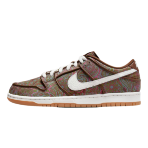 Tênis Dunk Low SB "Paisley Brown" Marrom