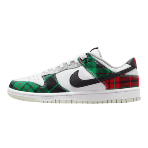 Tênis Dunk Low "Tartan Plaid" Masculino Branco