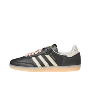 Tênis Adidas Samba OG "Black Pink Ribbon Laces" Feminino Preto