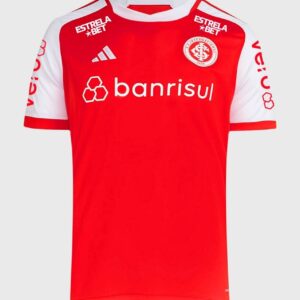 Camisa Internacional Home 2024/25 s/n Torcedor Adidas Masculino - Branca e Vermelha