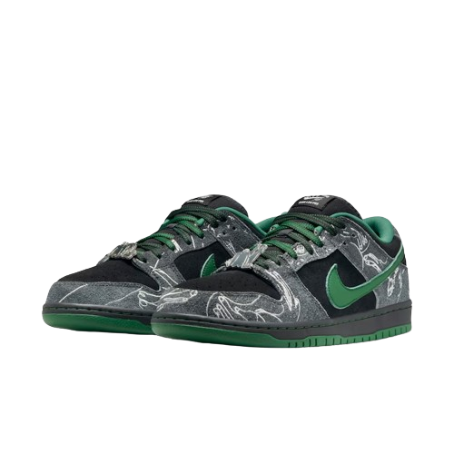 There x Nike SB Dunk Low Pro Anthracite and Gorge Green - Imagem 2