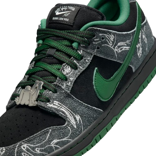 There x Nike SB Dunk Low Pro Anthracite and Gorge Green - Imagem 3