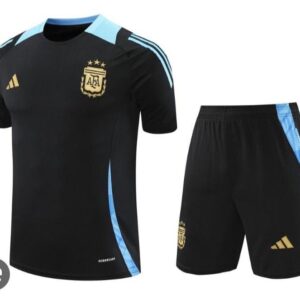 Conjunto Manga Argentina 2024/25 - Preta e Azul