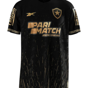 Camisa Botafogo Away  2024/25 s/n Torcedor Rebook Masculino - Preta e Dourada