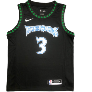 Regata NBA Minnesota Timberwolves Retrô Nike Authentic Marbury 3 - Preta