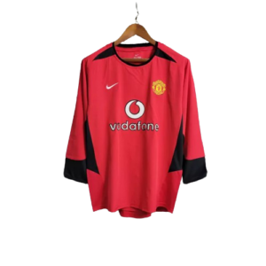 Camisa Retrô Manchester United Manga Longa Nike 2004/06 Masculino Vermelho