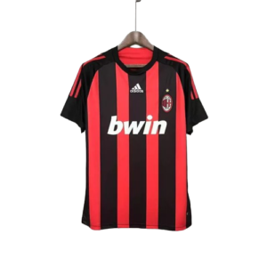 Camisa Retrô Milan Adidas 2008/09 Masculino Vermelha e Preta