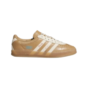Tênis Bad Bunny x adidas Gazelle Indoor Messi "Cardboard Cream White" Bege