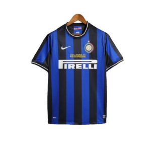 Camisa Retrô Inter de Milão I Home 2009/10 Masculino Azul e Preto