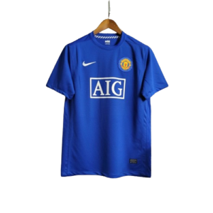 Camisa Retrô Manchester United Nike 2007/08 Masculino Azul
