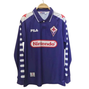 Camisa Fiorentina Retrô Manga Longa 1998/99 - Nintendo - Roxa