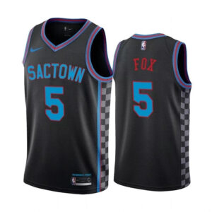 Regata NBA Sacramento Kings City Edition 20/21 Nike Authentic Swingman Fox 5 - Preta