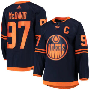 Jersey Edmonton Oilers Azul Marinho