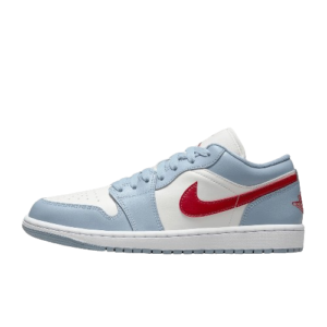 Tênis Air Jordan 1 Low "Blue Grey White Dune Red" Azul / Vermelho