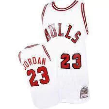 Regata NBA Chicago Bulls Retrô 1984-1985 Mitchell & Ness Authentic Jordan 23 - Branca