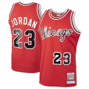 Regata NBA Chicago Bulls Retrô 1984 - 1985 Mitchell & Ness Authentic Jordan 23 - Vermelha