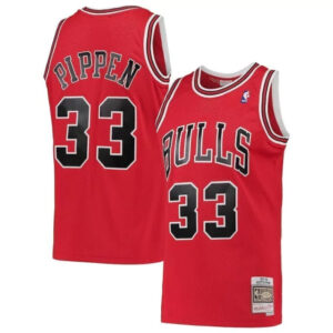 Regata NBA Chicago Bulls Retrô 1997 - 1998 Mitchell & Ness Authentic Pippen 33 - Vermelha