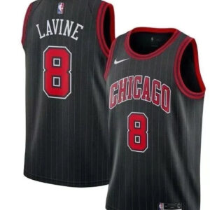 Regata NBA Chicago Bulls Nike Authentic Lavine 8 - Preta