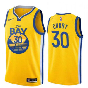 Regata NBA Golden State Warriors City Edition 18/19 Nike Authentic Swingman Curry 30 - Amarela