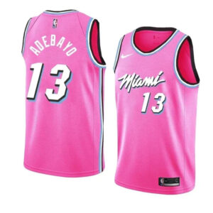 Regata NBA Miami Heat Nike Authentic Adebayo 13 - Rosa