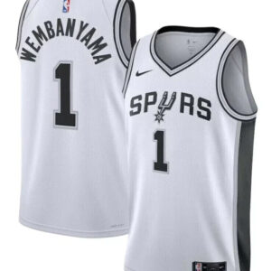Regata NBA San Antonio Spurs Nike Authentic Swingman Wembanyama 1 - Branca