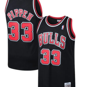 Regata NBA Chicago Bulls Retrô 1997 - 1998 Mitchell & Ness Authentic Pippen 33 - Preta