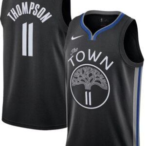 Regata NBA Golden State Warriors The Town Nike Authentic Swingman Thompson 11 - Preta