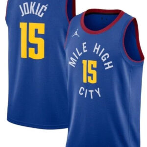 Regata NBA Denver Nuggets Edition 20/21 Nike Authentic Jokic 15 - Azul