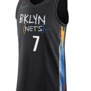 Regata NBA Brooklyn Nets City Edition 20/21 Nike Authentic Durant 7 - Preta