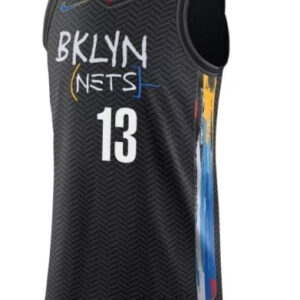 Regata NBA Brooklyn Nets City Edition 20/21 Nike Authentic Harden 13 - Preta